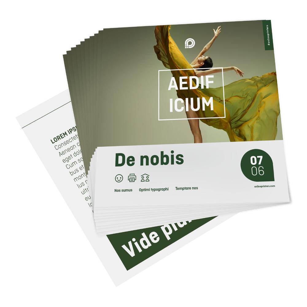 Flyer, A5-Quadrat, einseitig bedruckt (Ansicht E)